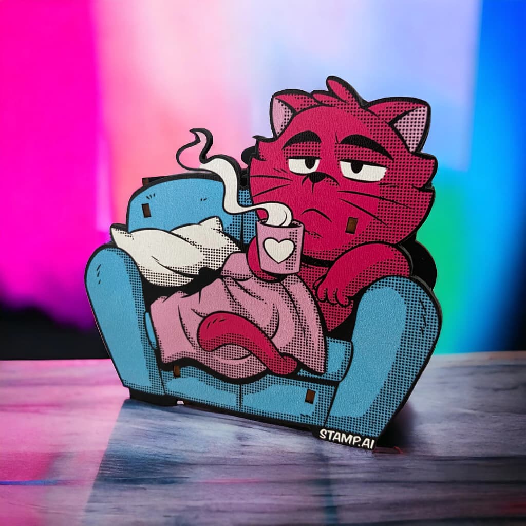 Porta Canetas - Gatinho Preguicinha